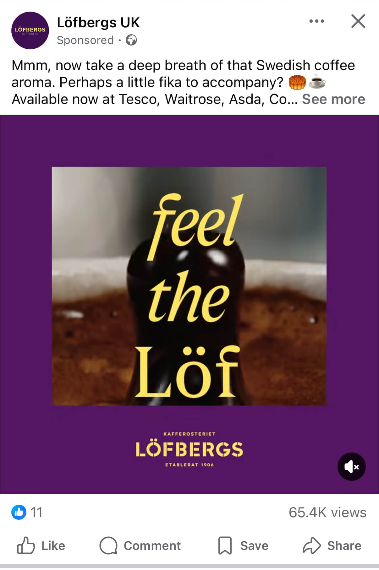 coffee facebook ad example